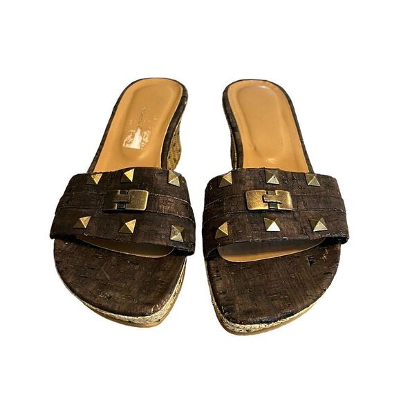 Stuart Weitzman studded wedge sandals - Picture 3 of 11